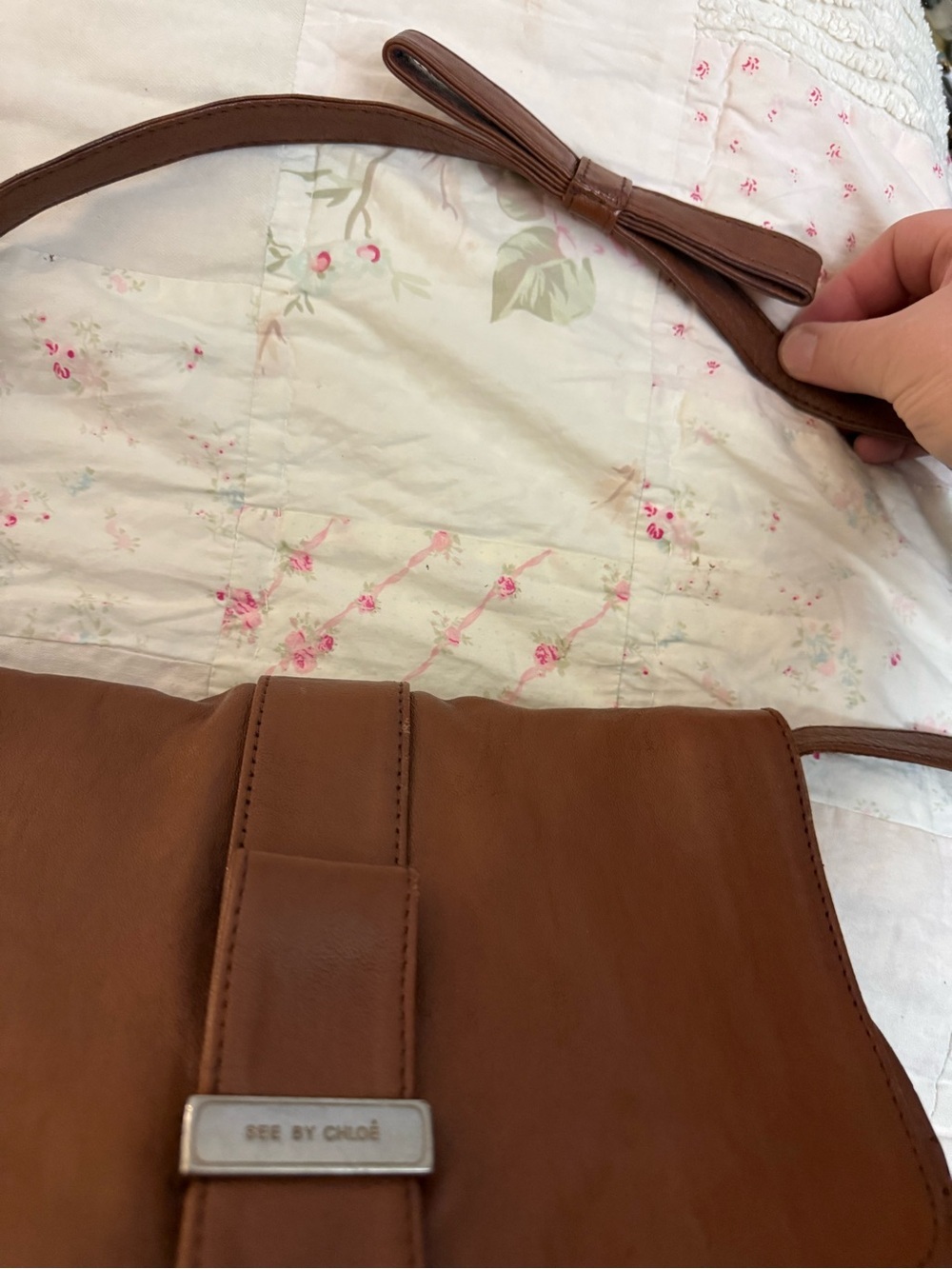 See By Chloe Cognac Brown Leather Crossbody Bag - Picture 13 of 13